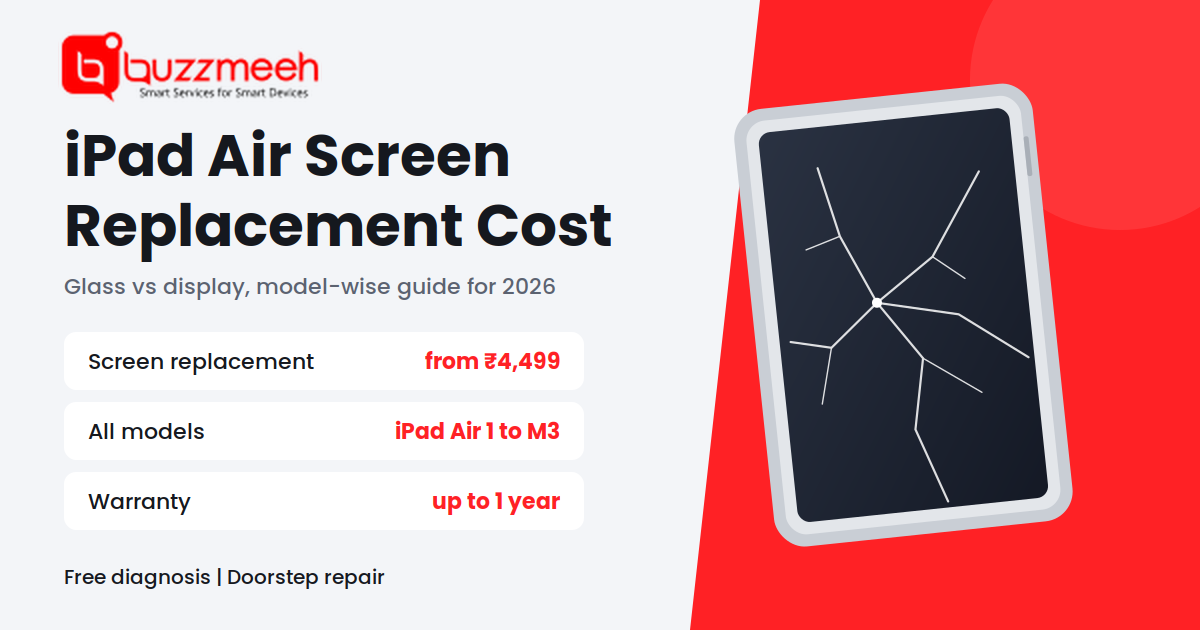 iPad Air screen replacement at Buzzmeeh
