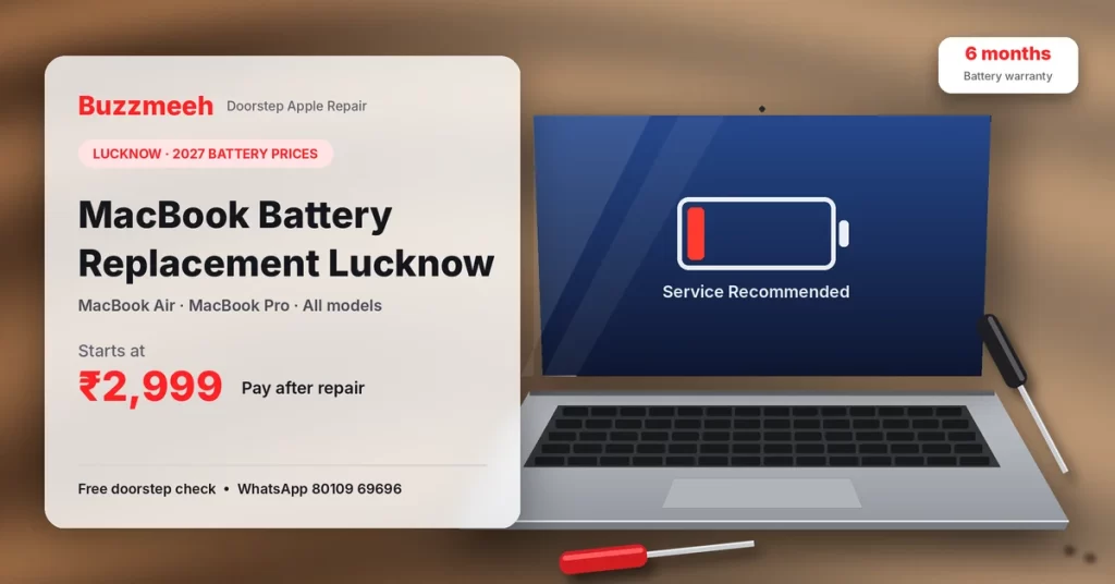 How Much Does MacBook Battery Replacement Cost in Lucknow? (2027 Price List)