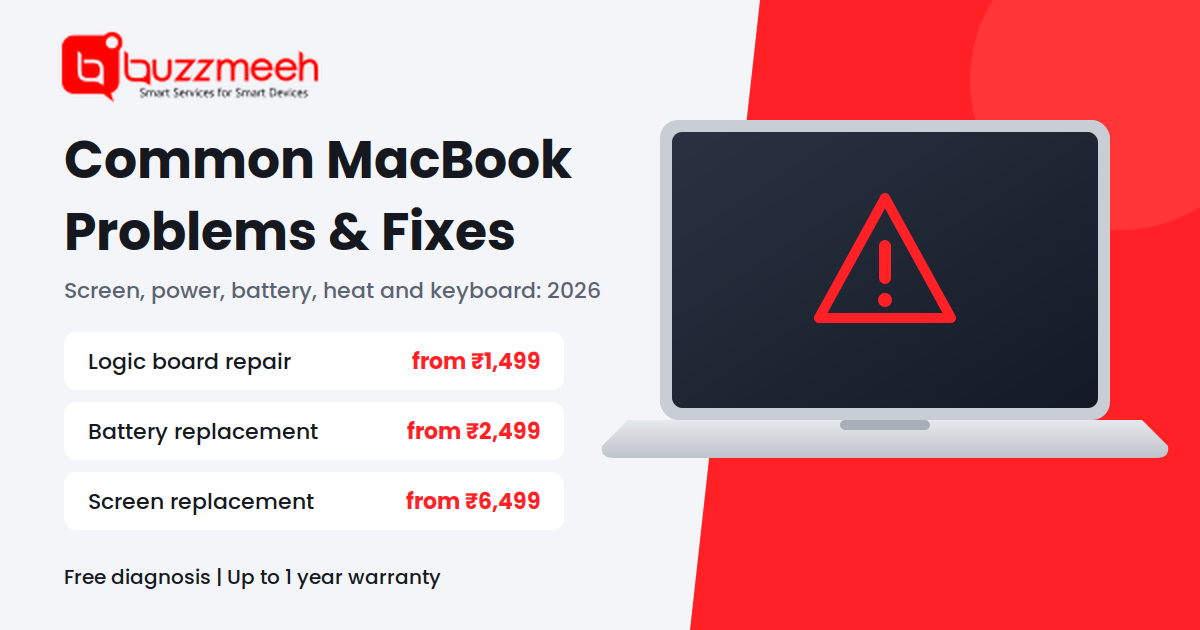 Common MacBook problems and fixes at Buzzmeeh