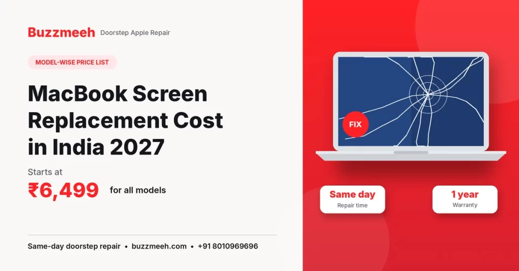 What Is the MacBook Screen Replacement Cost in India in 2027? (Model-Wise Price List)