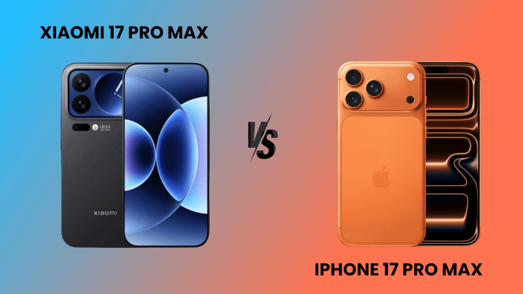 Xiaomi 17 Pro Max vs iPhone 17 Pro Max